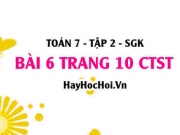 Bài 6 trang 10 Toán 7 Tập 2 Chân trời sáng tạo